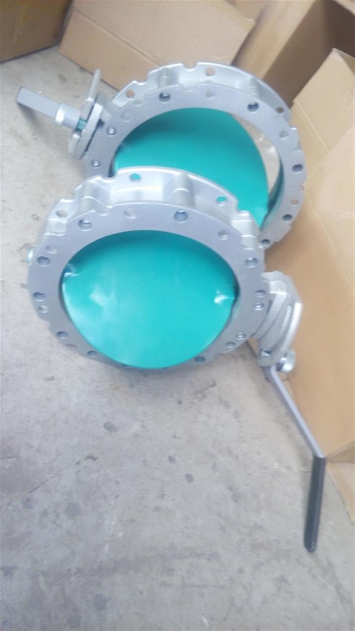 手动双法兰铸铝蝶阀